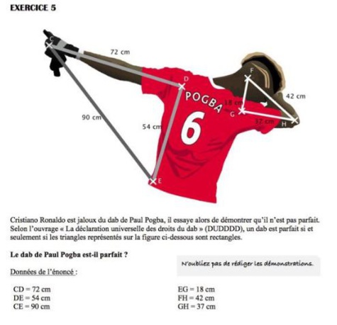 Un professeur de 4ème a utilisé le DAB de Paul Pogba pour travailler les mathématiques à ses élèves !