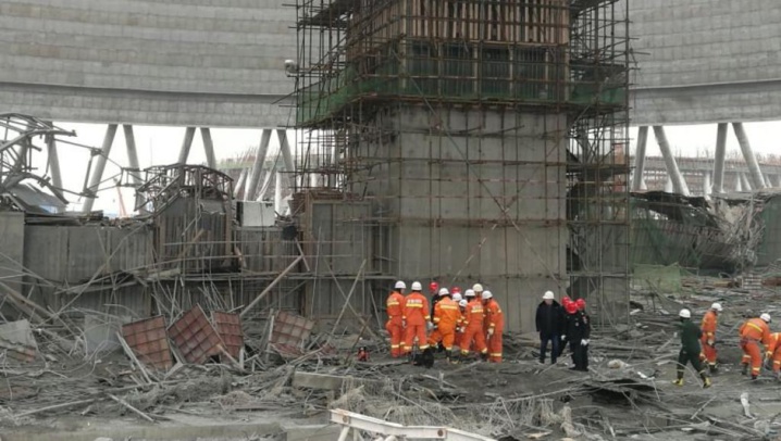 Le site de l'accident du jeudi 24 novembre 2016 à Fengcheng, dans le Jiangx