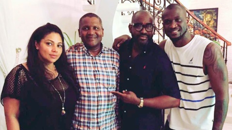 Pour leur 35e anniversaire, P square a invité le milliardaire Aliko Dangote  (photos)