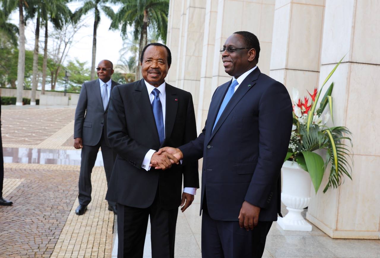 le Président Macky Sall au Cameroun où il a été reçu par son homologue le President Paul Biya