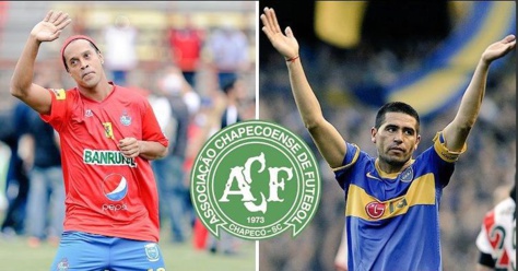 Ronaldinho et Riquelme seraient volontaires pour jouer 6 mois gratuitement à  Chapecoense !