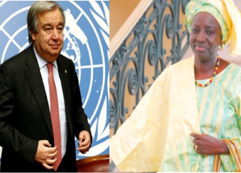 Le nouveau Sg de l'Onu Antonio Guterres et Mme Aminata Touré