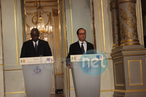 Photos-vidéo: Les déclarations des présidents: Macky Sall et François Hollande dans le cadre de la visite d'Etat du chef de l'état sénégalais Palais de l'Elysée