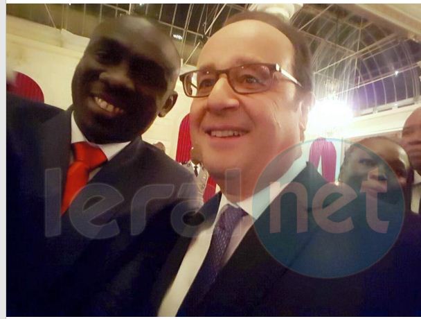 Papa Diouf et le président Hollande