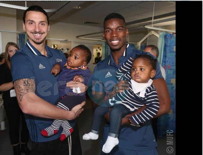 Assistance d’enfants malades : Pogba, Zlatan et les stars de MU ont du cœur