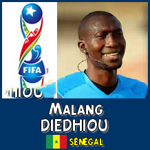 Top 2016 de la Fifa : Le Sénégalais Malang Diédiou 14ème arbitre dans le monde
