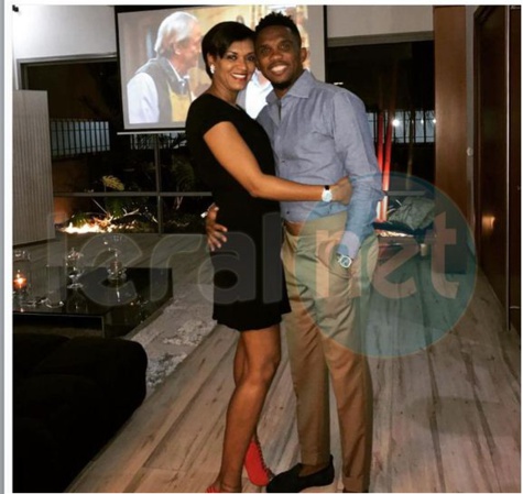 Samuel Etoo et sa femme