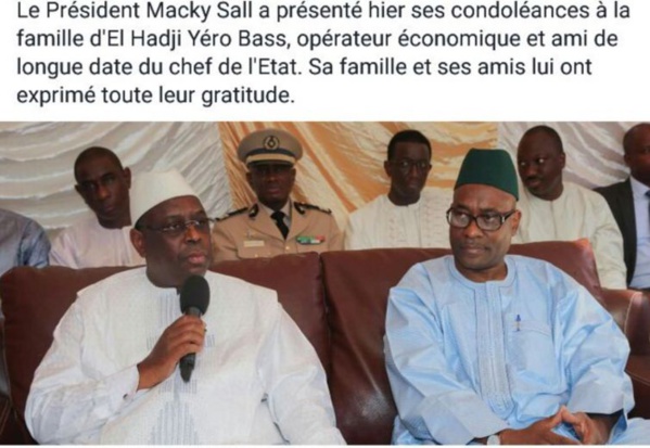 Condoléances : Le Président Macky Sall chez l'épouse du chanteur Pape Diouf