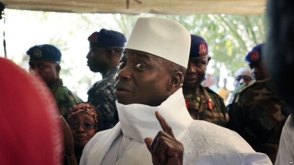 Le président Yahya Jammeh lors de l’élection présidentielle à Banjul, Gambie, 1er décembre 2016.