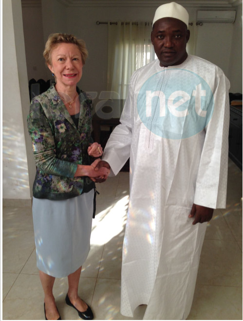 Christine Robichon et Adama Barrow