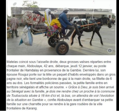 Des gambiens fuient leur pays par peur de représailles 