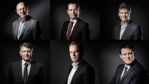 6 des 7 candidats à la primaire à gauche pour l’élection présidentielle française
