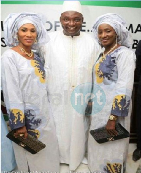 Le président Barrow et ses "premières dames" en quelques clichés !!!