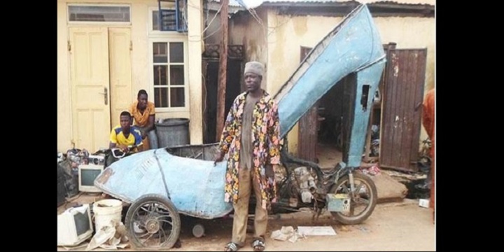 Impressionnant! Un nigérian de 23 ans transforme une moto en une chaussure géante à haut talon (PHOTO)  