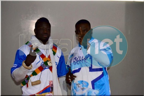 L'artiste Papa Diouf et les lutteurs: Boye Niang, Gouy Gui, Khadim Ndiaye et Lac de Guier sur scène en quelques clichés