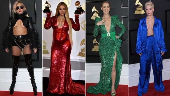 Lady Gaga, Beyoncé, Céline Dion : avalanche de décolletés aux Grammy 2017