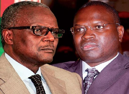Le secrétaire général du PS Ousmane Tanor Dieng et le secrétaire général chargé de la vie politique Khalifa Sall au coeur des divisions au PS