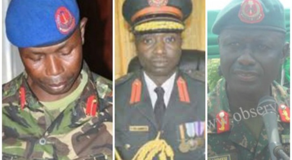 Début de purge dans l’armée gambienne: Le Chef d’état-major Badjie, les généraux Savage et Sowe, MA Bah, entre d’autres, envoyés à une retraite anticipée