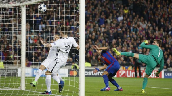 LIGUE DES CHAMPIONS • 8e de finale retour :FC Barcelone -Paris Saint-Germain, Luis Suarez ouvre le score à la 3e minute