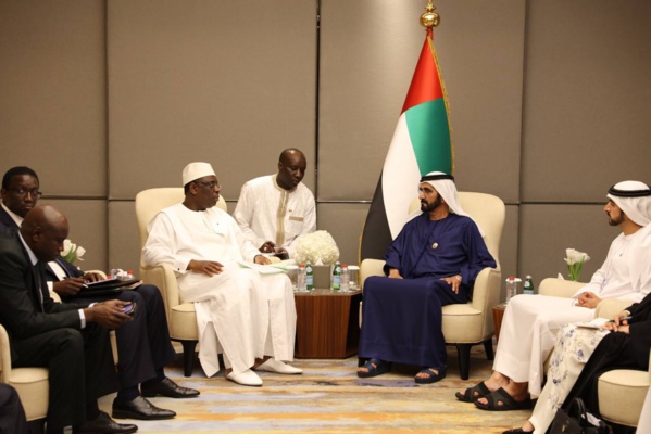 Lors de son dernier voyage à Dubai, Macky Sall s'était entretenu avec le Cheikh Mohammed ben Rachid Al Maktoum, vice-Président, Premier Ministre des Émirats Arabes Unis et Émir de Dubaï.