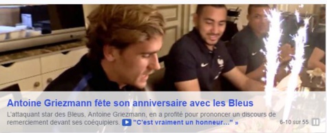 VIDEO - Griezmann fête son anniversaire avec les Bleus