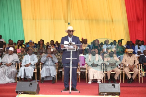 Le président Macky Sall à l'inauguration du Quai de Pêche de Potou