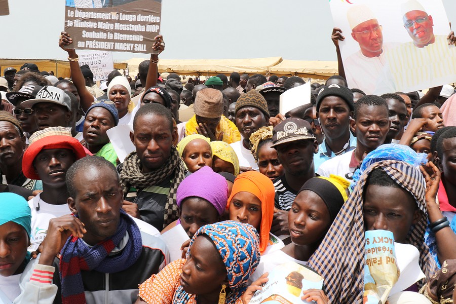 Photos : Les images de l'accueil des partisans de Mamour Diallo lors de l'inauguration du quai de pêche de Potou