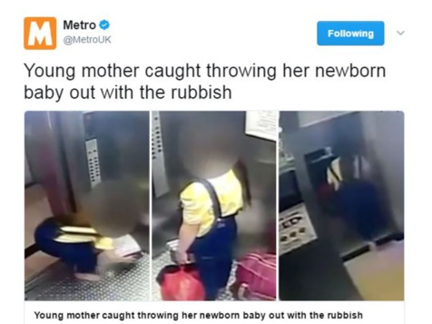 Une Chinoise surprise en train de jeter son bébé à la poubelle !
