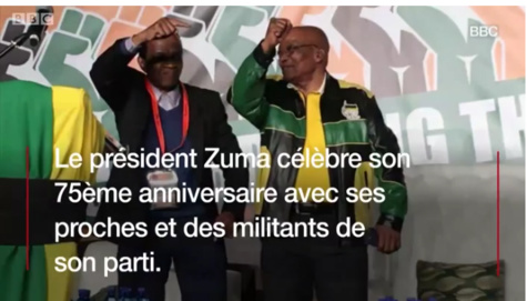Le président Zuma célèbre son anniversaire sur fond de manifestations