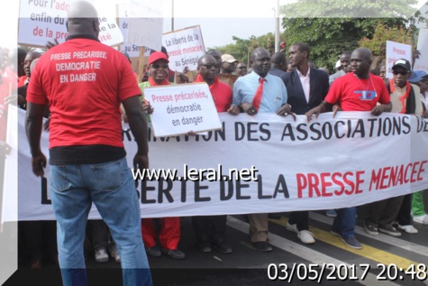 Photos: Marche de la presse de ce mercredi 03 mai à Dakar