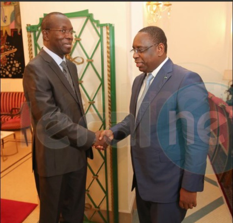 Le Président Macky Sall a reçu  au palais l’ancien P.M Souleymane Ndéné Ndiaye, SG de l’Union Nationale pour le Peuple Bokk Diemou