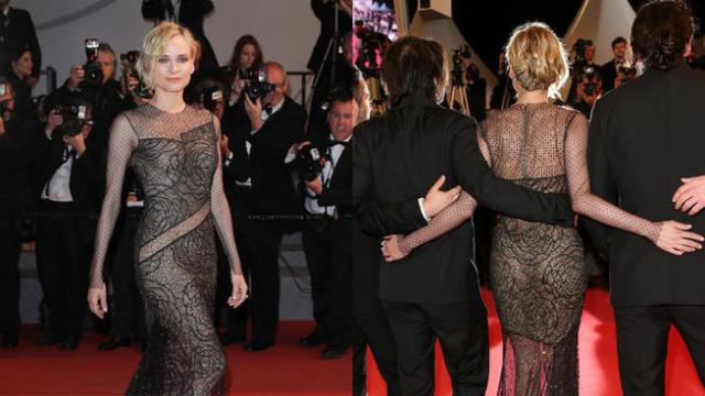Cannes 2017 : Diane Kruger éblouissante en robe transparente