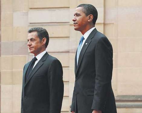 Obama rencontre Sarkozy en Normandie