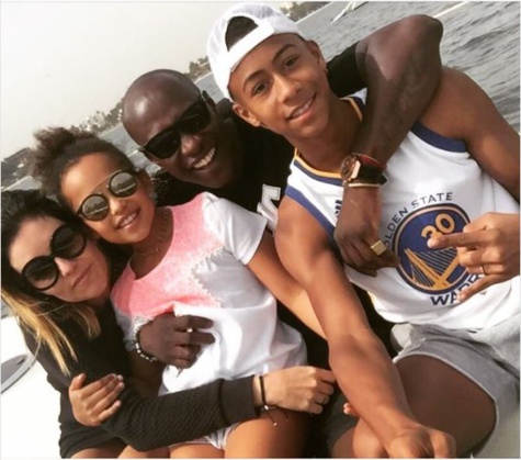 Khalilou Fadiga, sa femme et ses enfants tous heureux ensemble!!!