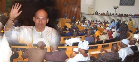 La tragi-comédie de Karim Wade à l’Assemblée