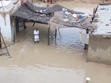 Début de l’hivernage à Tambacounda : la vallée du Mamacounda sort de son lit, plusieurs maisons se retrouvent sous les eaux.