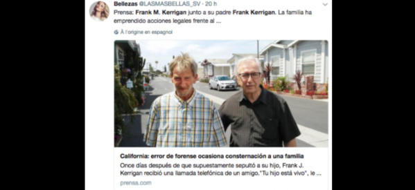Un homme enterre son fils... qui réapparaît, bien en vie, quelques jours plus tard
