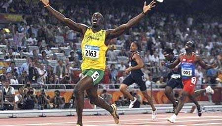 Or et nouveau record du monde pour le Jamaïcain Usain Bolt