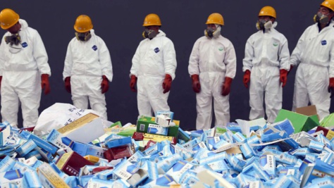 Kaffrine: 60 kg de médicaments illicites, incinérés