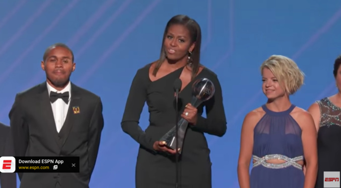 Michelle Obama : Magnifique aux ESPY Awards, devant un public admiratif