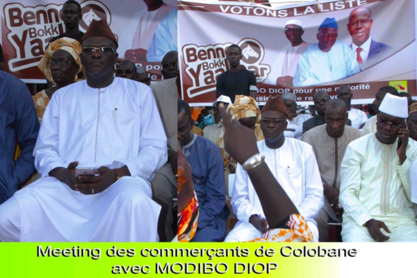 (Photos)  Meeting De Modibo Diop Parain des Jeunes Commerçants De Dakar Au Marché Colobane