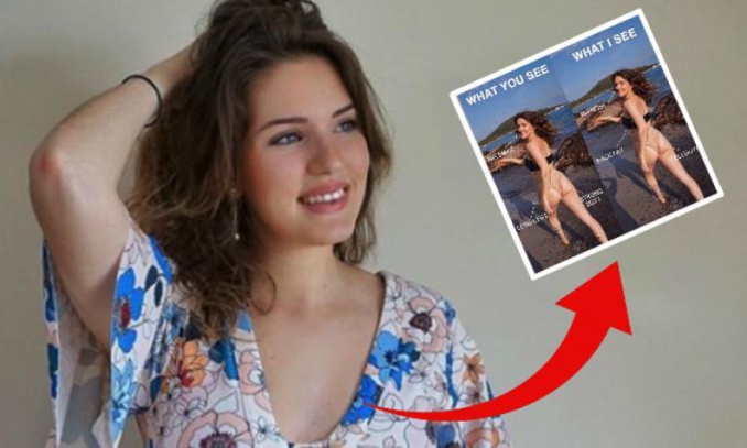 Regardez bien la photo de cette jeune femme en maillot. Vous comprendrez vite pourquoi elle a enflammé le Web.