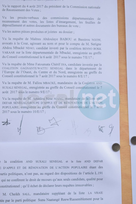 Résultats définitifs des Législatives du 30 juillet: tous les recours rejetés (documents)