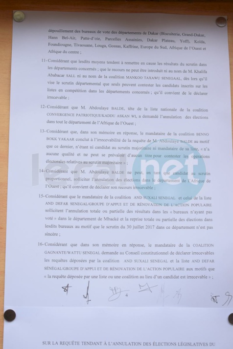 Résultats définitifs des Législatives du 30 juillet: tous les recours rejetés (documents)