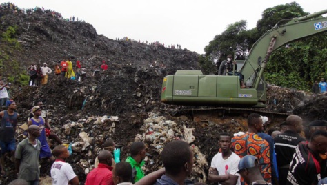 Conakry : L’éboulement dune décharge a fait 9 morts