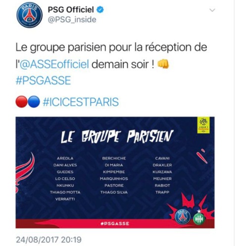 Quand le PSG oublie de mettre Neymar dans le groupe