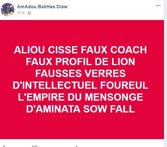 Burkina-Sénégal 2-2 : Aliou Cissé et son coaching lynchés par les internautes sur facebook