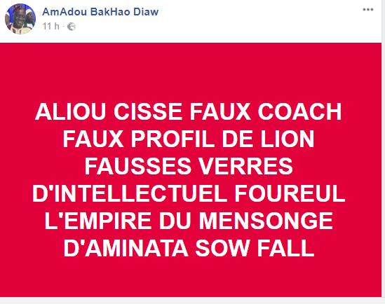 Burkina-Sénégal 2-2 : Aliou Cissé et son coaching lynchés par les internautes sur facebook
