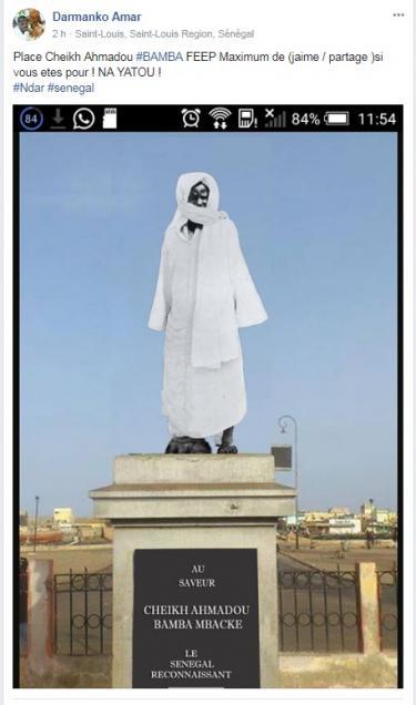 La statue de Faidherbe s’écroule et provoque des réactions hostiles