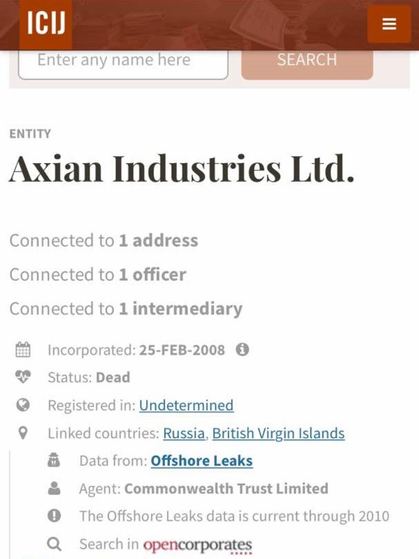 Exclusif- Sénégal- Affaire rachat Tigo : Le groupe Axian au cœur des Panama Papers.